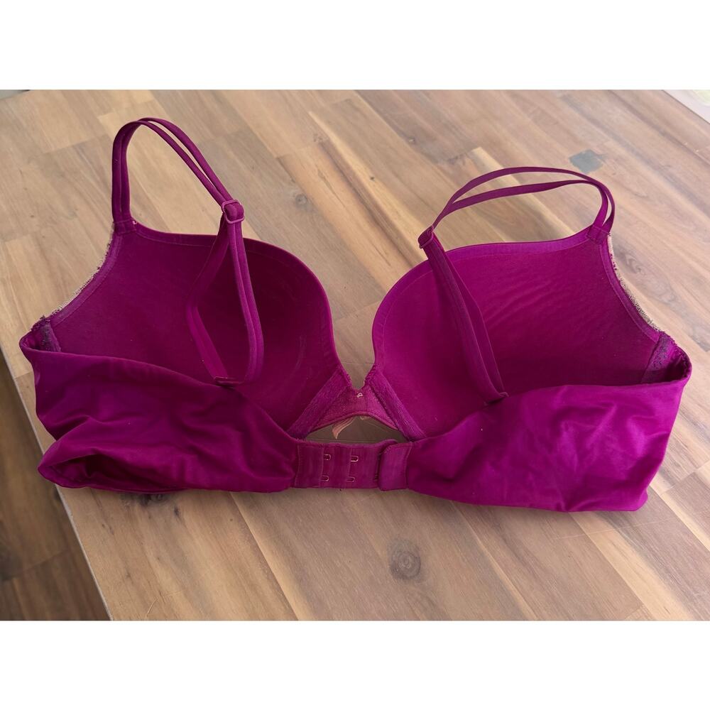 Victoria's Secret Hot Fuchsia Lace Very Sexy Push-Up Bra 36D Festival Lingerie - Picture 7 of 9